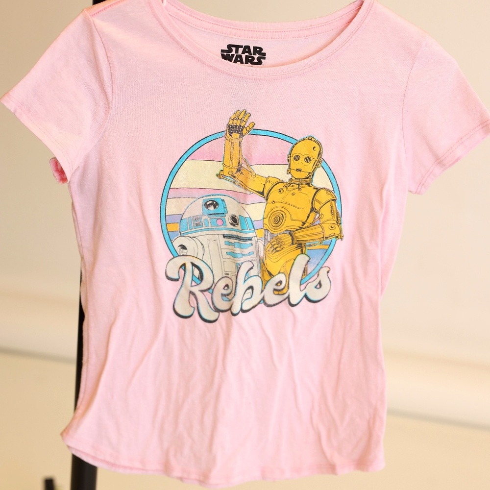 Sz XL Pink Star Wars TShirt